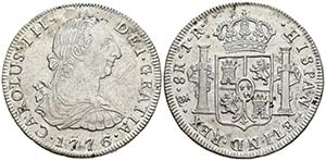 CARLOS III. 8 Reales. 1776. Potosí JR. ... 