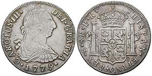 CARLOS III. 8 Reales. 1779. Potosí PR. ... 