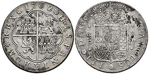 CARLOS III. 8 Reales. 1762. Sevilla JV. ... 