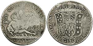 CARLOS III. 120 Grana (1 Piastra). 1735. ... 
