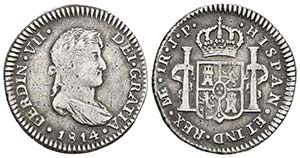 FERNANDO VII. 1 Real. 1814. Lima JP. ... 