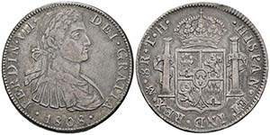 FERNANDO VII. 8 Reales. 1808. México TH. ... 