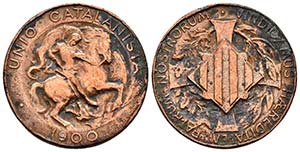 UNION CATALANISTA. 10 Céntimos. 1900. ... 