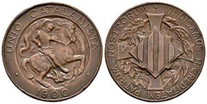 UNIO CATALANISTA. 10 Céntimos. 1900. ... 