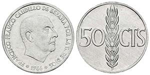 ESTADO ESPAÑOL. 50 Céntimos. 1966 *19-71. ... 