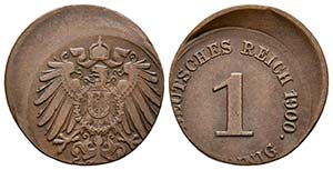 ALEMANIA. 1 Pfennig. 1900. Acuñación ... 