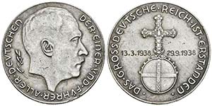 ALEMANIA (III Reich). Medalla. 1938. Vienna. ... 