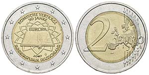 ALEMANIA. 2 Euros. 2007. Tratado de Roma. ... 