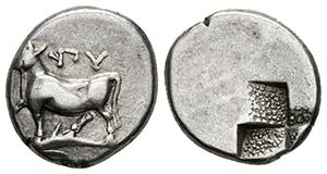 BYZANTION. Thracia. Tetróbolo. 411-386 a.C. ... 