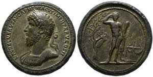 LUCIUS VERUS. Medallion. (Ae. 49.23g / ... 