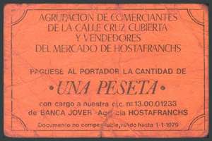 BARCELONA (1978). 1 Peseta voucher from the ... 