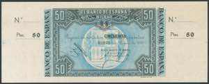 Set of 2 banknotes of 50 Pesetas issued on ... 