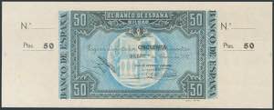 Complete set of 4 banknotes of 5 Pesetas, 25 ... 