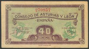 40 cents. 1937. Asturias and León. No ... 