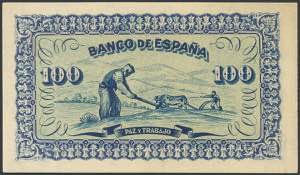 100 Pesetas. 1937. Asturias y ... 