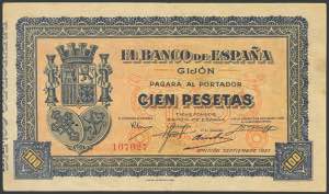 100 Pesetas. Septiembre 1937. Banco de ... 