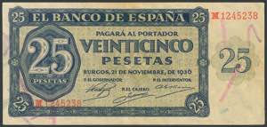 1 peseta. 1937. Correlative couple. No ... 