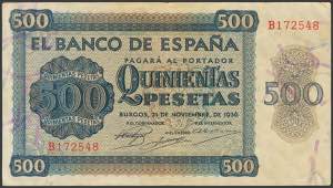 100 pesetas. November 21, 1936. Series S. ... 