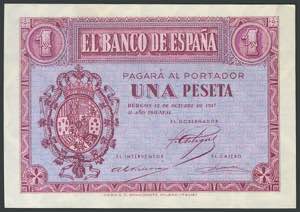 1 peseta. October 12, 1937. Series B. ... 