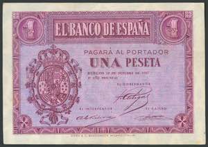 1 peseta. October 12, 1937. Series D. ... 