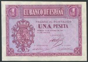 1 peseta. October 12, 1937. Series B. ... 