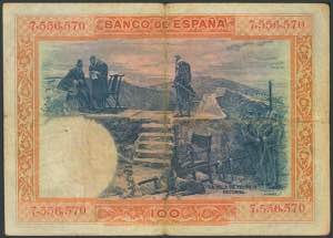 100 Pesetas. July 1, 1925. With ... 