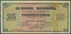 100 pesetas. May 20, 1938. Series F. (Edifil ... 