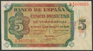 100 pesetas. January 9, 1940. Series H. ... 
