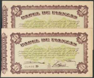 10 pesetas. January 1, 1940. PAPER OF ... 