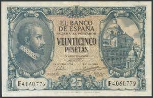 1 peseta. September 4, 1940. Series F. ... 