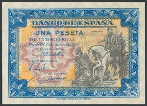 1 peseta. June 15, 1945. Without series. ... 