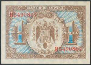 1 peseta. June 15, 1945. Without ... 