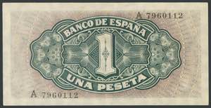 1 peseta. June 15, 1945. Series B. ... 
