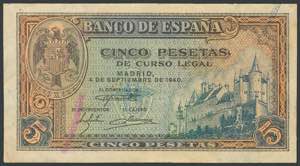 25 pesetas. February 19, 1946. Correlative ... 