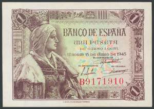 1 peseta. June 19, 1948. Series Ṅ. (Edifil ... 