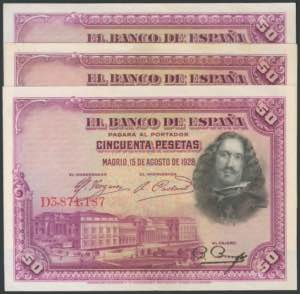 25 pesetas. August 15, 1928. ... 