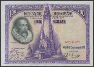 Set of 100 banknotes of 25 Pesetas issued on ... 