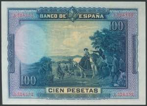 Set of 100 banknotes of 25 Pesetas ... 