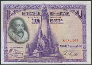 Set of 6 50 Pesetas banknotes issued on ... 