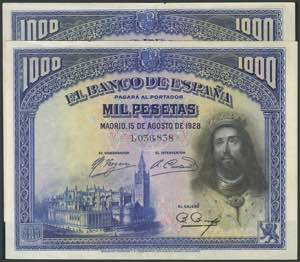 25 pesetas. August 15, 1925. Correlative ... 