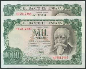 Nice and interesting set of 11 Bank of Spain ... 