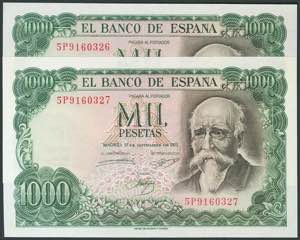 Conjunto de 28  billetes del Banco Español ... 