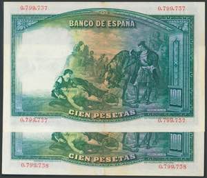 100 pesetas. August 15, 1928. ... 