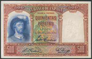 Set of 7 banknotes of 100 Pesetas ... 