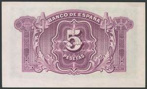 5 Pesetas. 1935. Serie D. (Edifil ... 