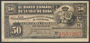 CUBA. 50 Centavos. 15 de Mayo de 1896. Serie ... 