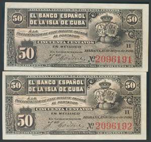 CUBA. 50 Centavos. 15 de Mayo de 1896. ... 