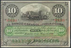 CUBA. 10 Pesos. 15 de Mayo de 1896. ... 