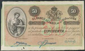 CUBA. 50 Pesos. 15 de Mayo de 1896. ... 