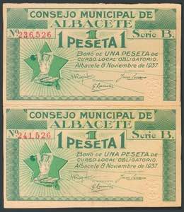 ALBACETE. 1 peseta. November 8, 1937. Series ... 